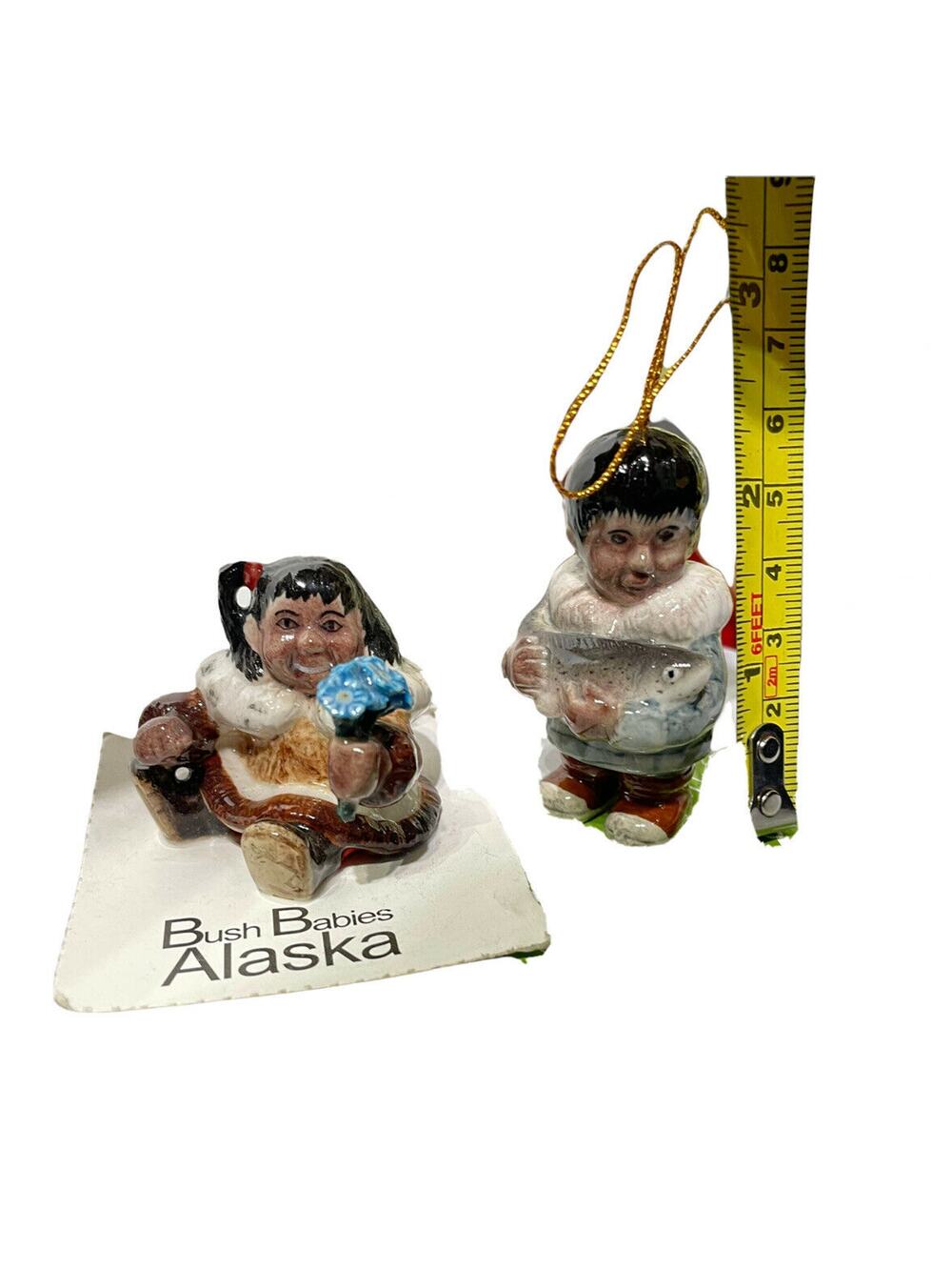 BUSH BABIES ALASKA Eskimo Little Critterz Forget Me Nots Salmon Ornaments
